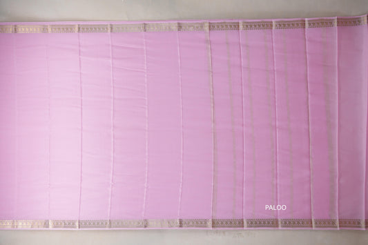 Baby Pink with Self borders Mysore Silk Saree SS9486