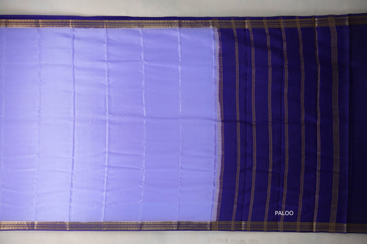 Lavender blue with Royal Purple borders Mysore Silk Saree SS9488