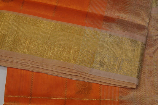 Online checked nine and half yards madisar silk cotton saree