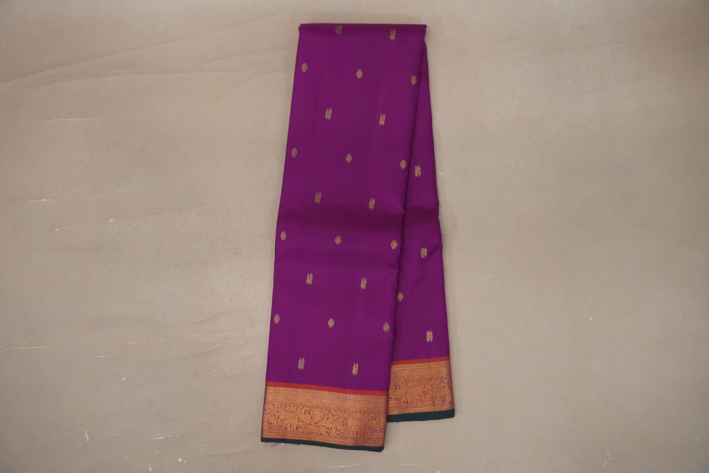 Deep Magenta Vintage Kanjivaram Silk Saree SS9547