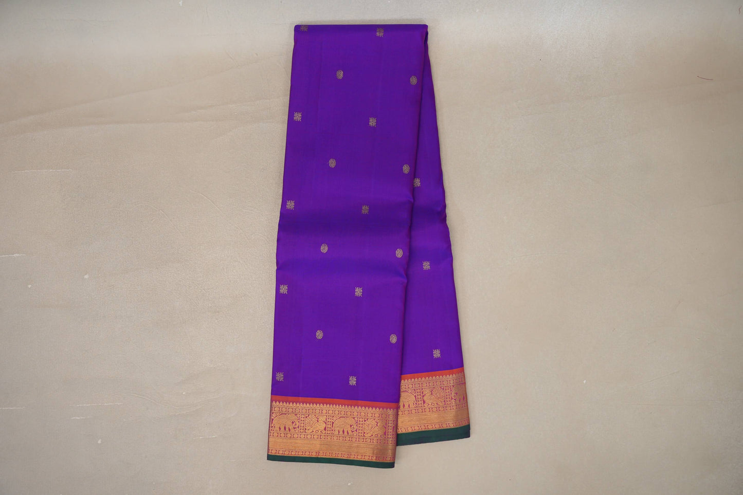 Deep Violet Purple Vintage Kanjivaram Silk Saree SS9675