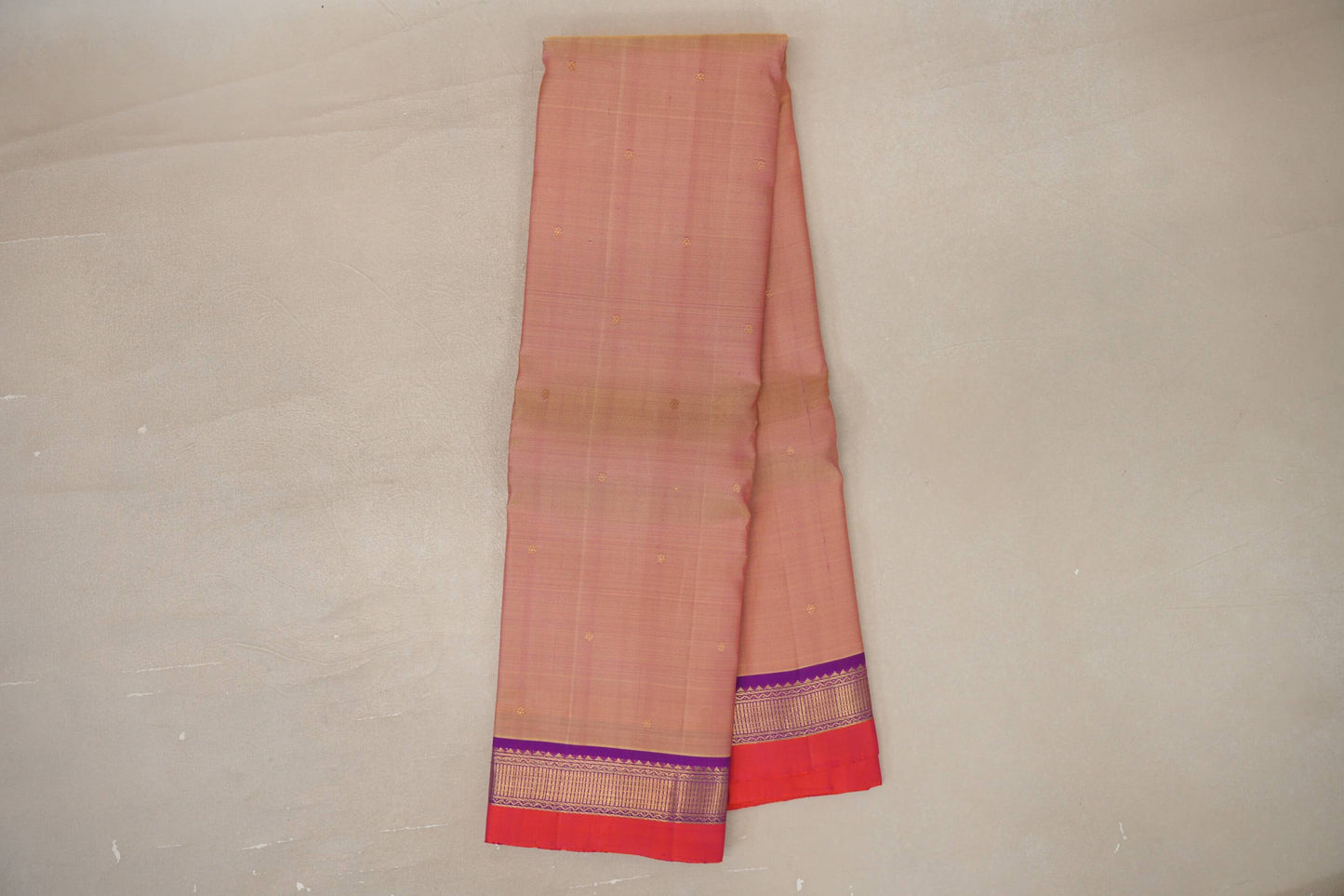 Dual Tone of Yellow & Green Vintage Kanjivaram Silk Saree
