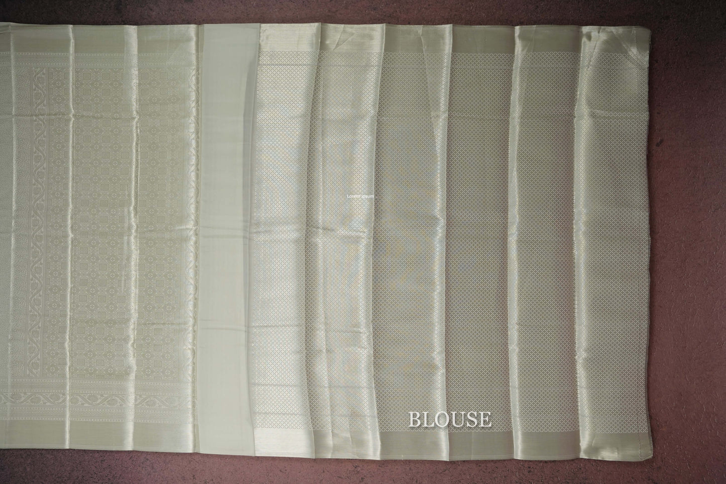 off white semi silk saree blouse