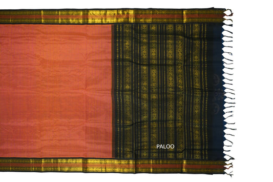 vintage silk cotton saree paloo