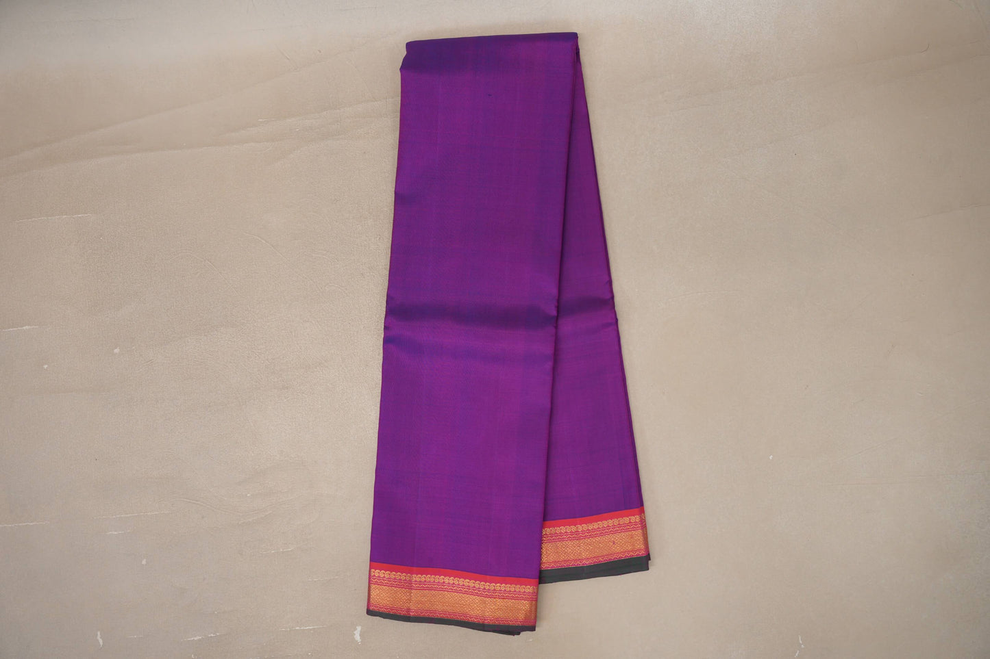 Dual Tone of Blue and Pink Vintage Kanjivaram Silk Saree by Shreenivas Silks