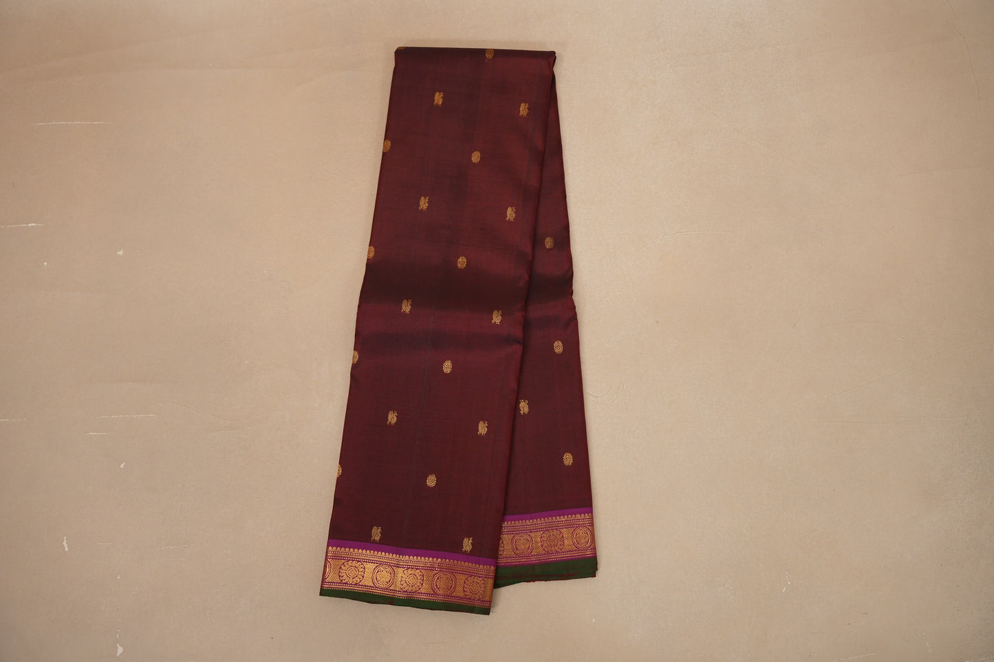 Deep maroon Vintage Kanjivaram Silk Saree SS8683