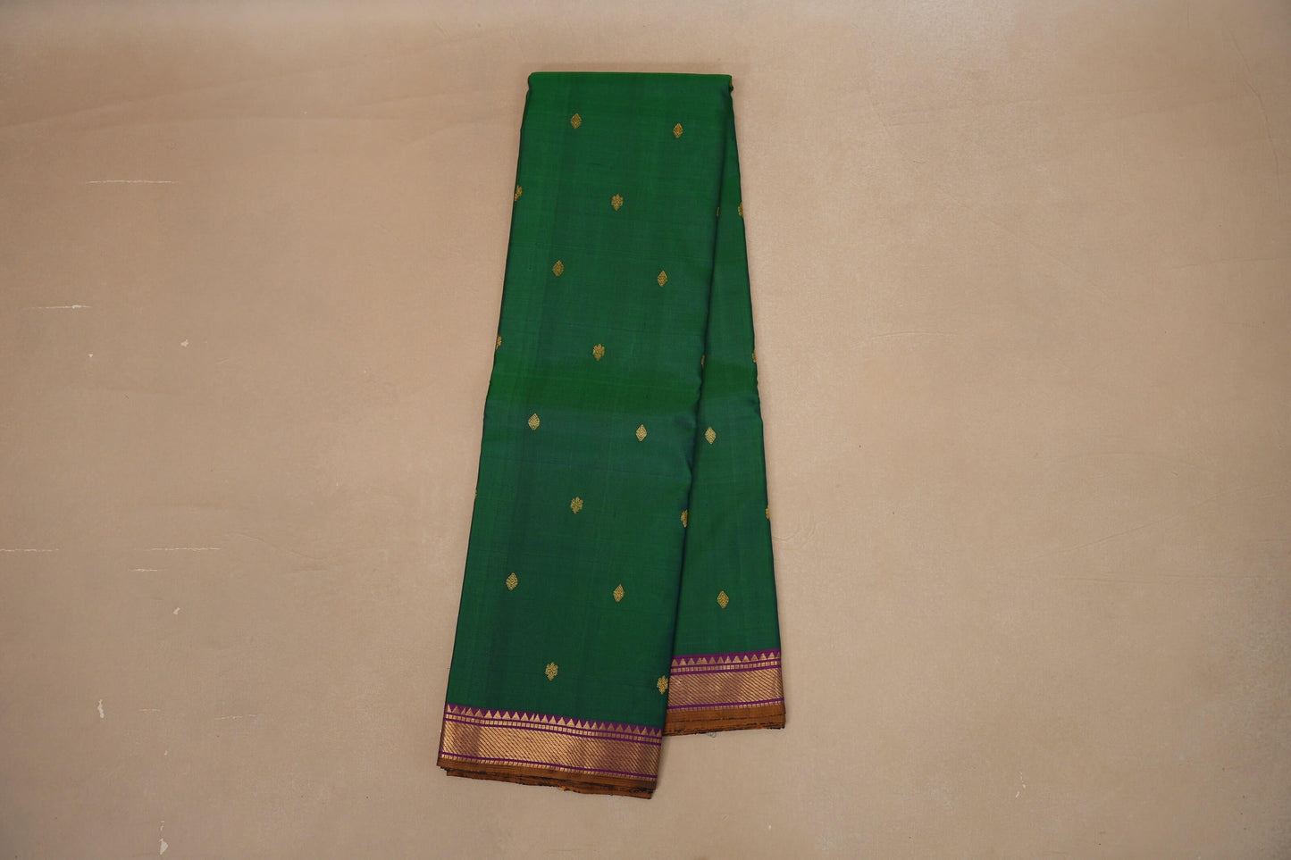 Peacock green Vintage Kanjivaram Silk Saree SS8685