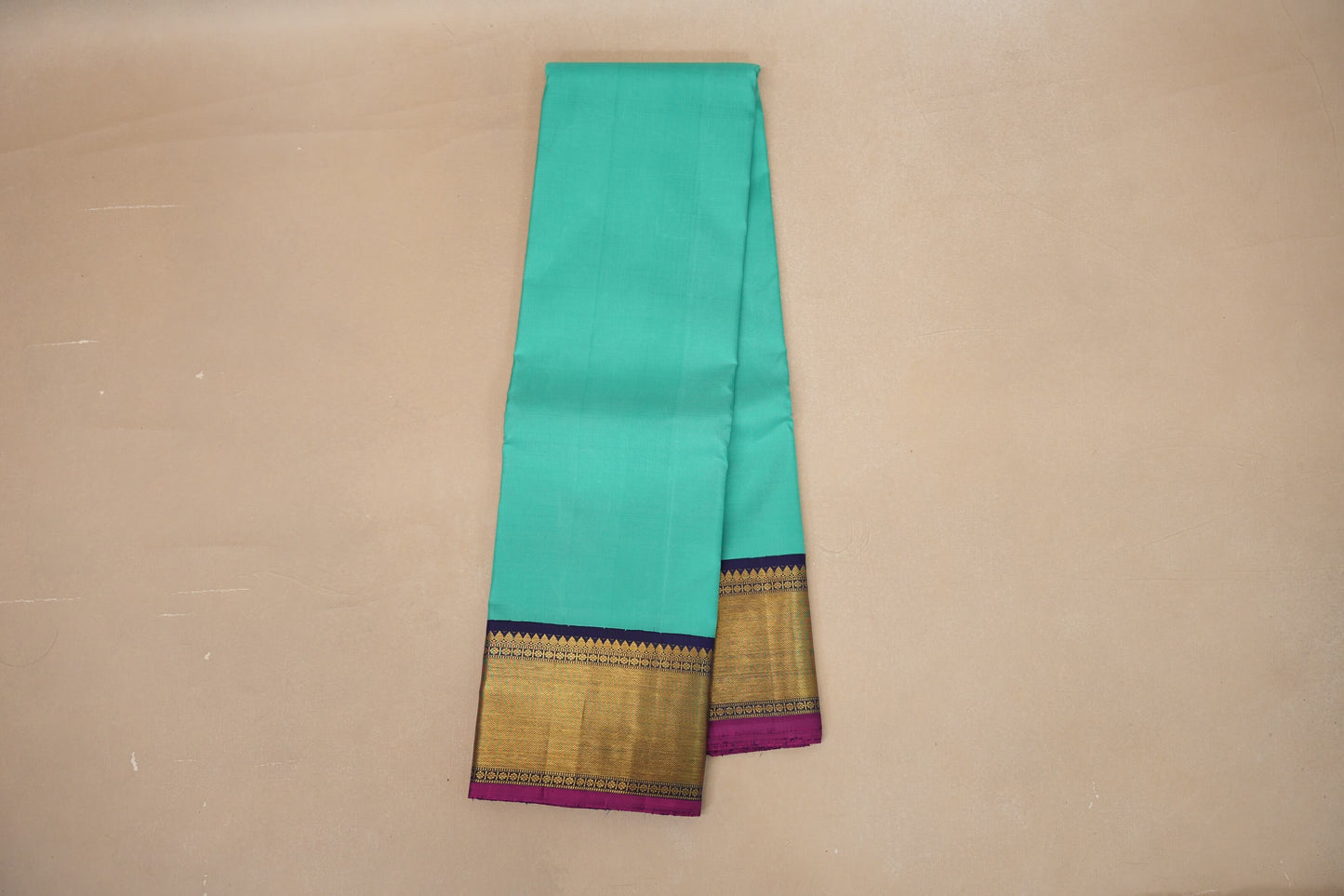 Aqua Green Vintage Kanjivaram Silk Saree SS8693