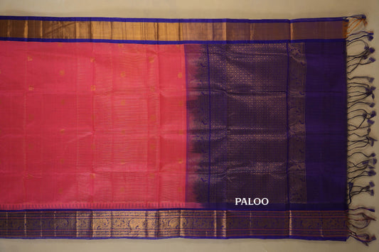 vintage silk cotton saree paloo