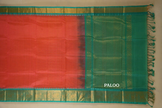 vintage silk cotton saree paloo