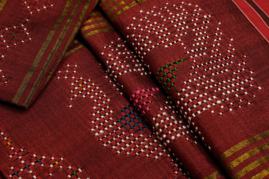 Maheshwari Silk Cotton Saree RB078