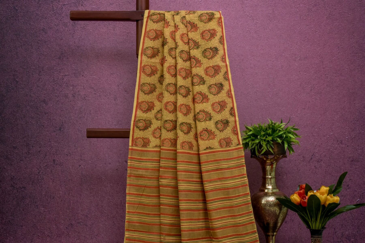 Block print Cotton Saree SS4732