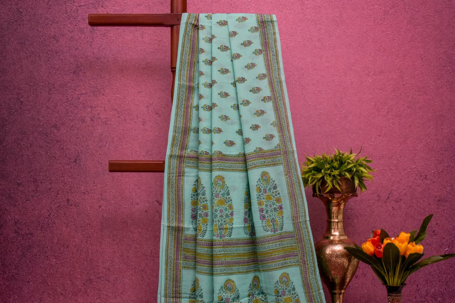 Block print Cotton Saree SS4737