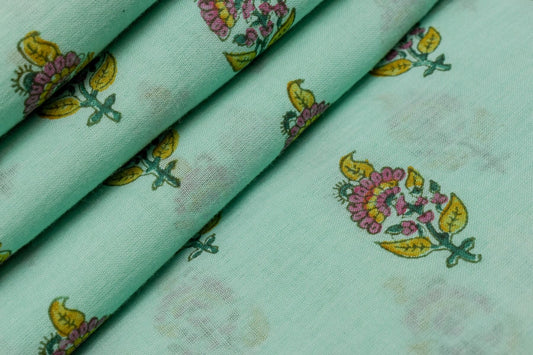 Block print Cotton Saree SS4737