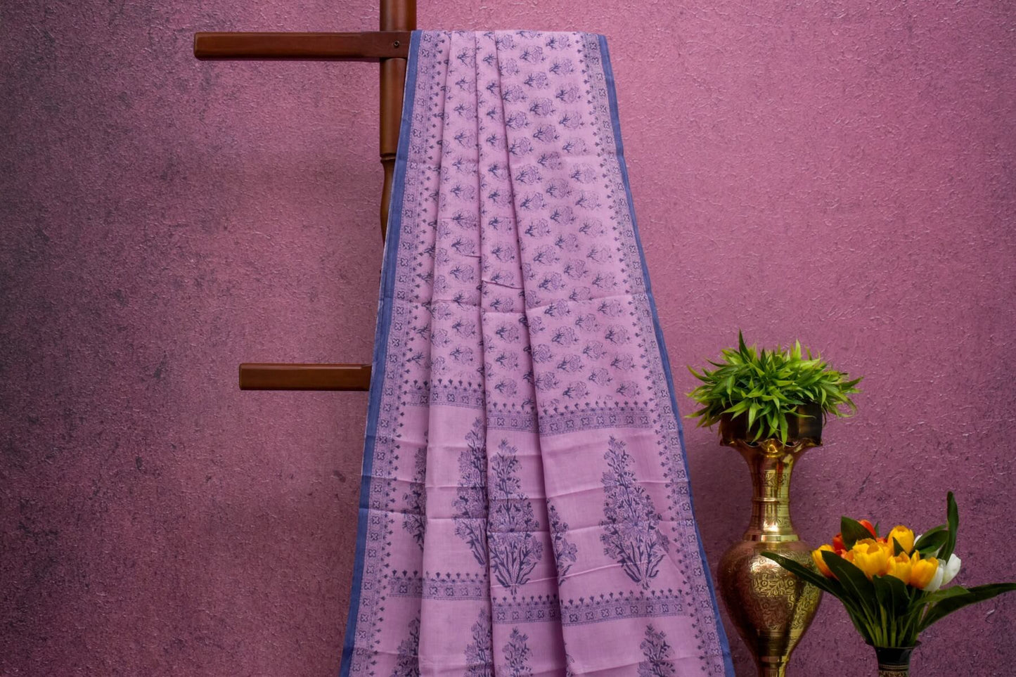 Block print Cotton Saree SS4746