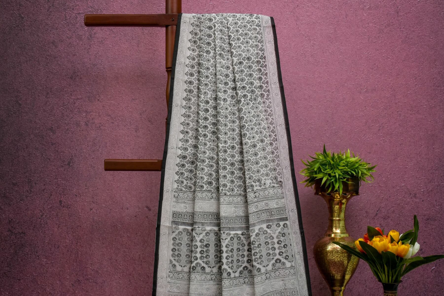 Block print Cotton Saree SS4749