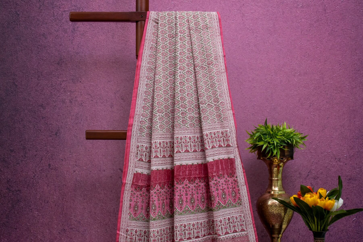Block print Cotton Saree SS4750