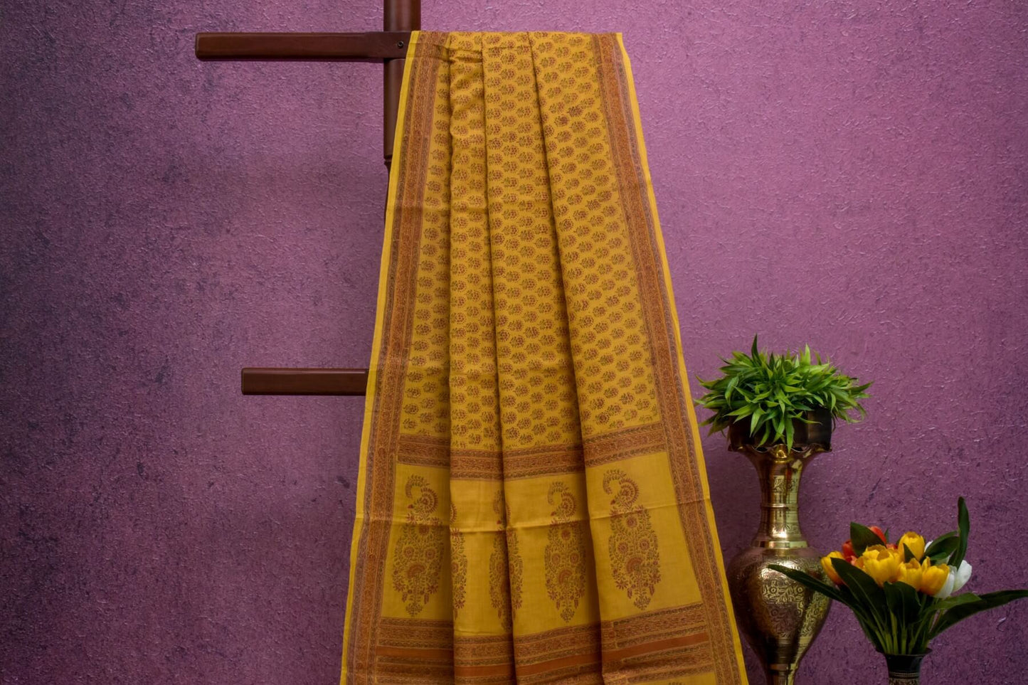 Block print Cotton Saree SS4756
