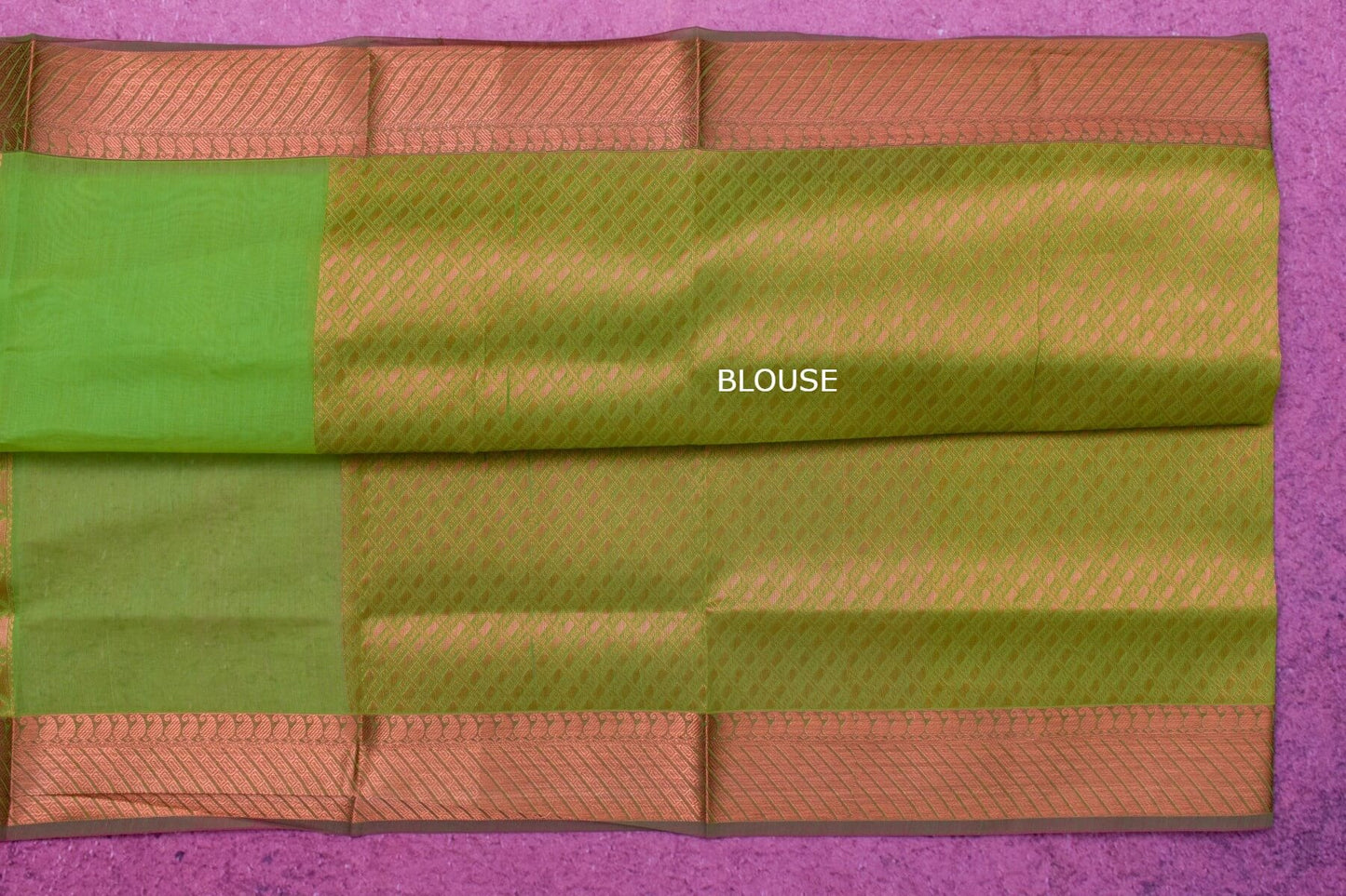Green Cotton Saree SS4803