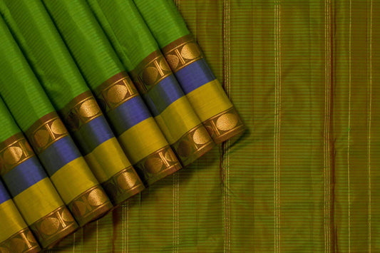 Green Kanjivaram silk saree SS4341