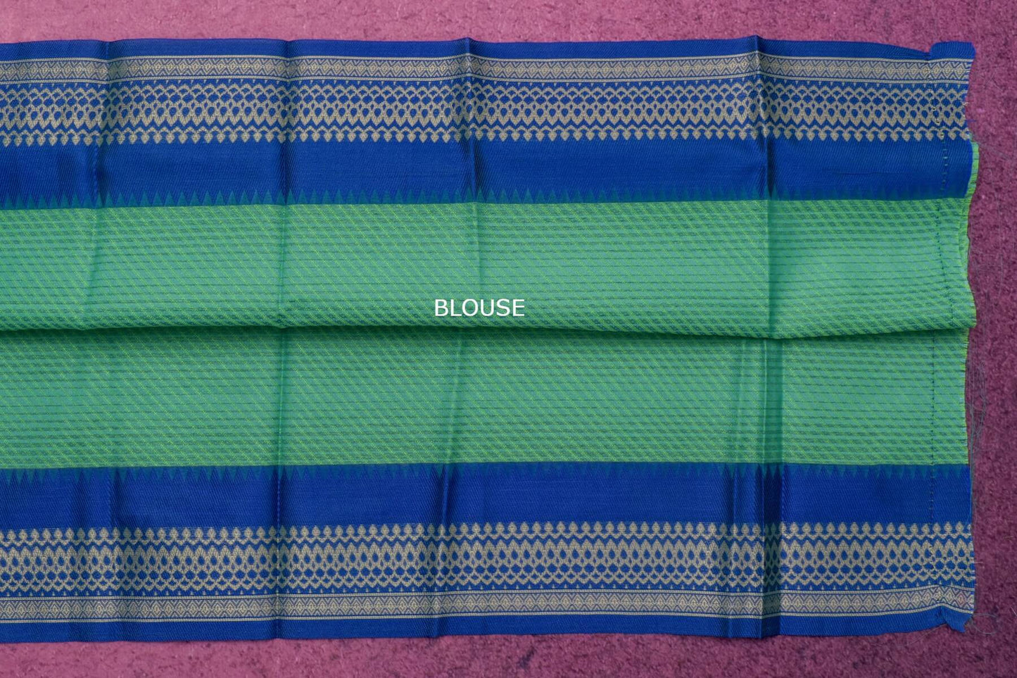 Blue Banarasi cotton saree SS5066