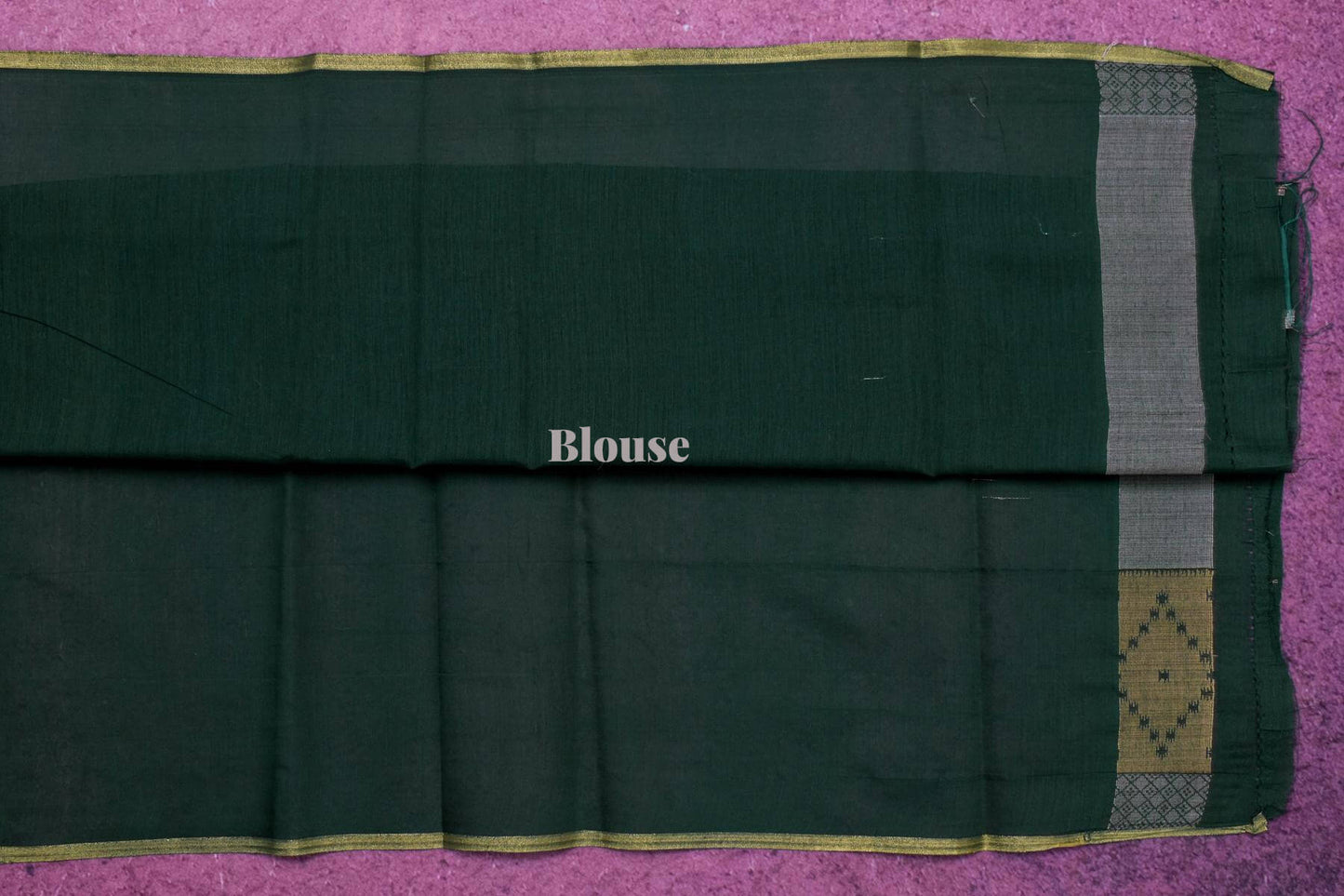 Deep green Banarasi cotton saree SS5094
