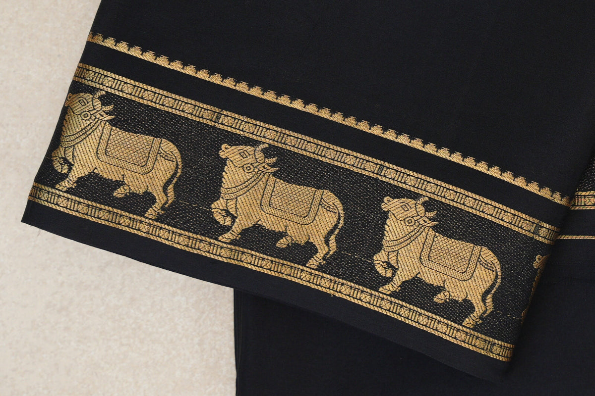 Black Mysore Silk Saree border