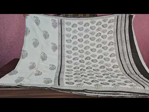 Block print Cotton Saree SS4738