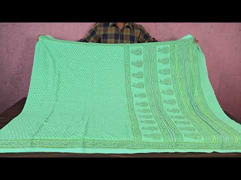 Block print Cotton Saree SS4734