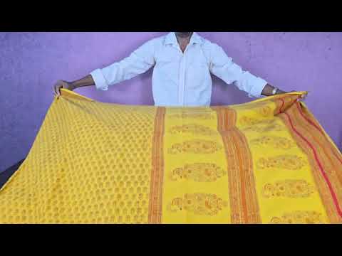 Block print Cotton Saree SS4756