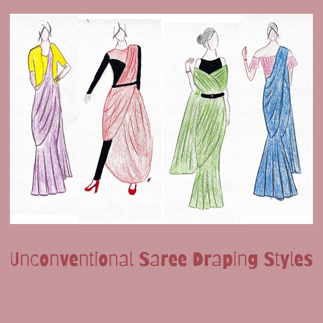 Unconventional Saree draping styles