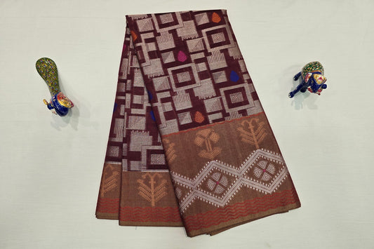 Blended cotton saree SS4087