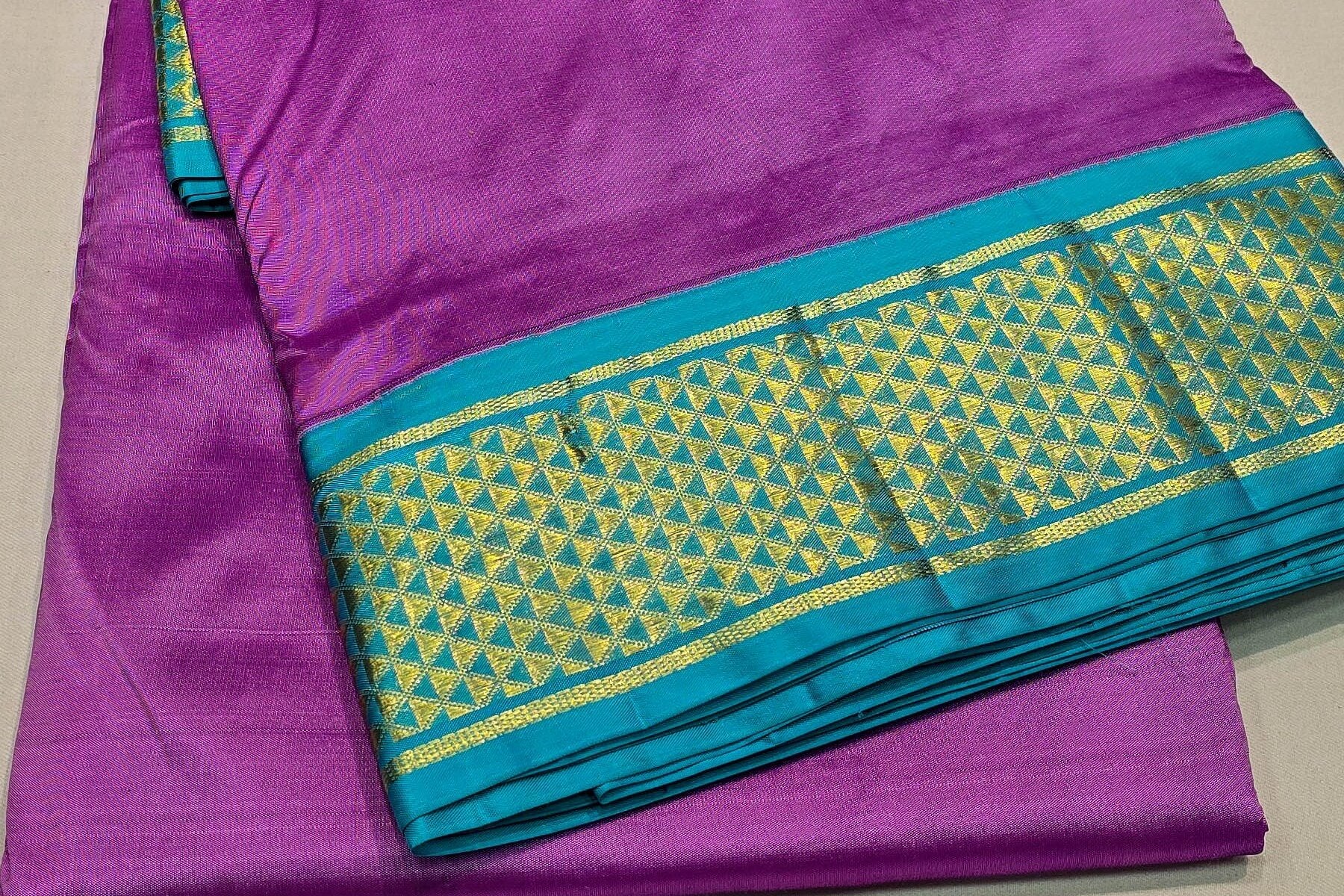 Ramar Green Ten yards silk saree SS5139