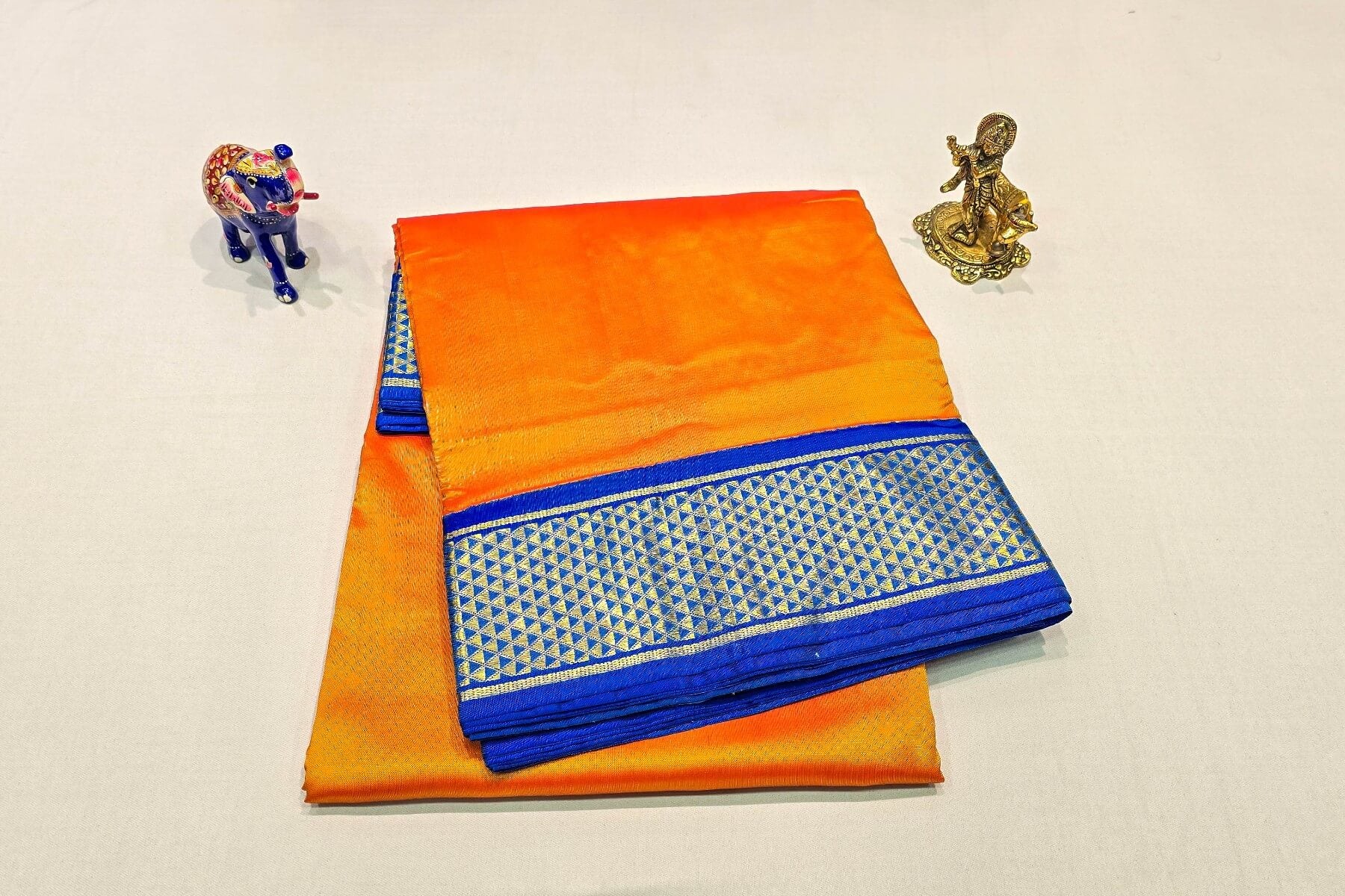 Mango yellow Ten yards silk saree SS5144