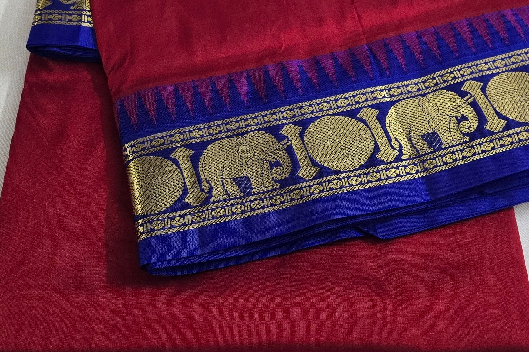 Maroon Ten yards silk saree SS5567