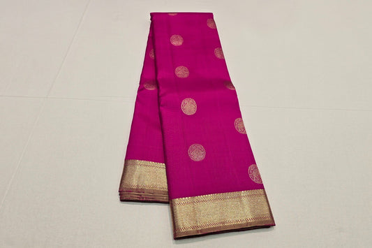 Dark pink Kanjivaram Silk Saree SS5982