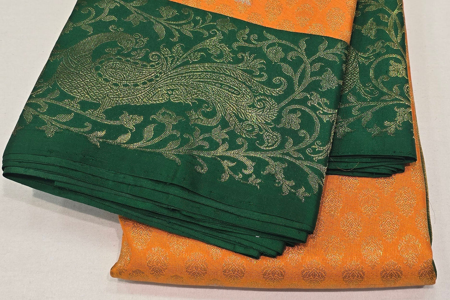 Mango Yellow Kanjivaram Silk Saree SS6086