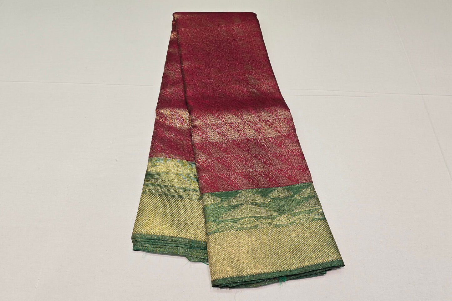 Dark Maroon Kanjivaram Silk Saree SS6088