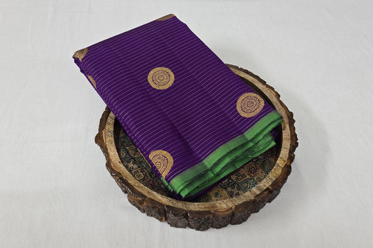 Violet Kanjivaram Silk Saree SS6143