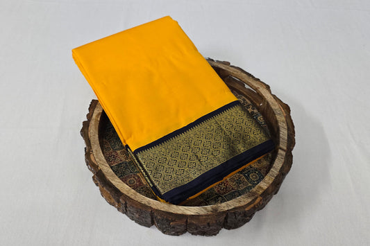 Mango yellow Kanchipuram silk saree
