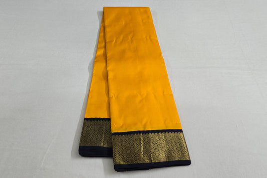 yellow Kanchipuram silk saree