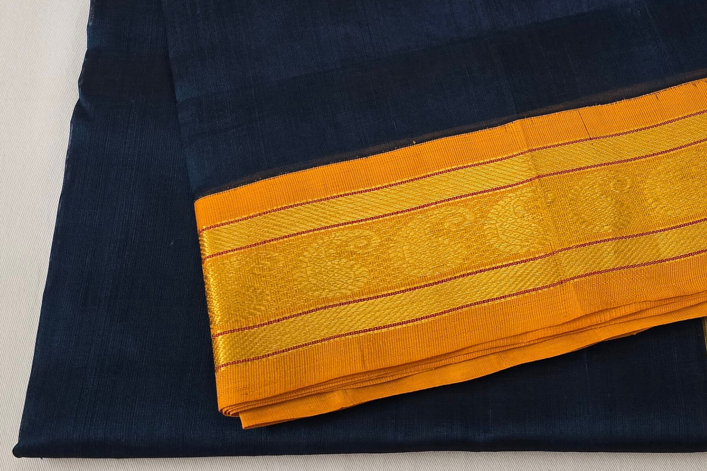 Plain vintage silk cotton saree