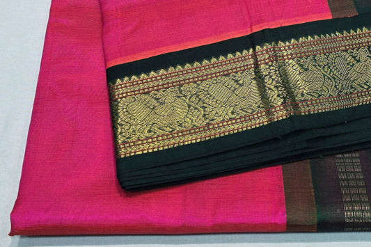 Plain silk cotton saree
