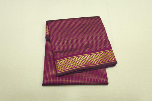 Magenta ten yards madisar silk saree