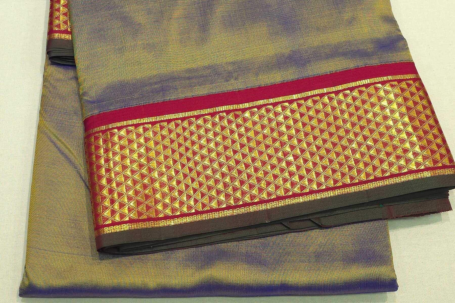 Plain ten yards madisar silk saree