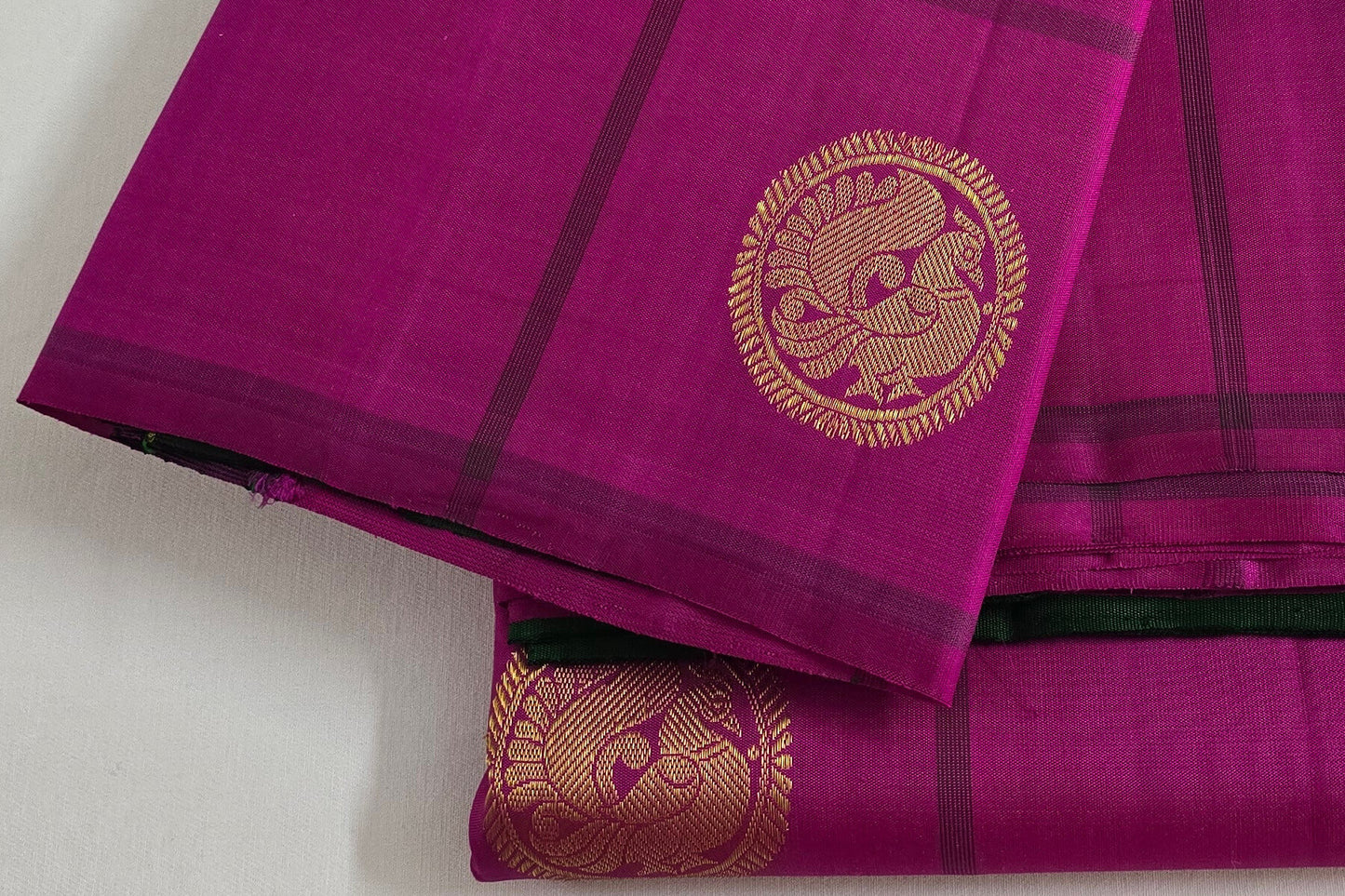 Checked kanchipuram silk saree