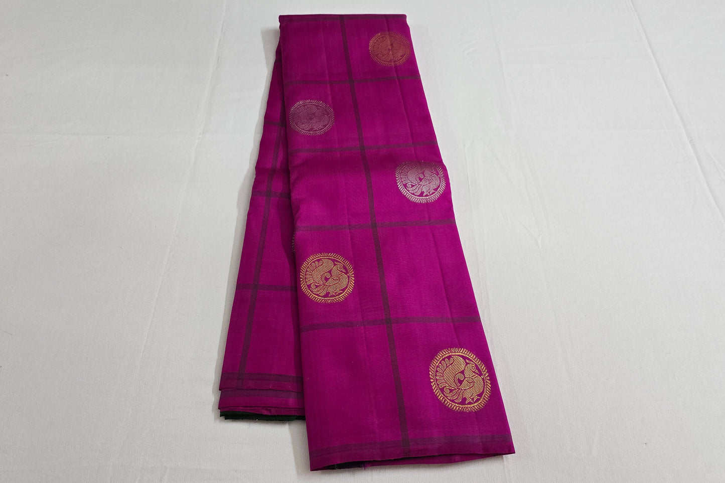 Broderless kanchipuram silk saree