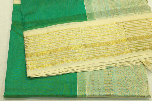 Plain silk cotton saree