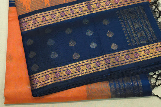 Temple borders silk cotton saree