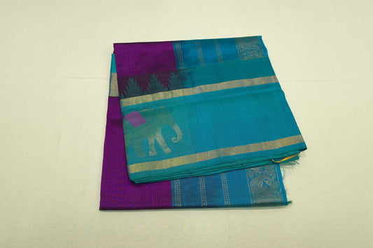 Magenta silk cotton saree